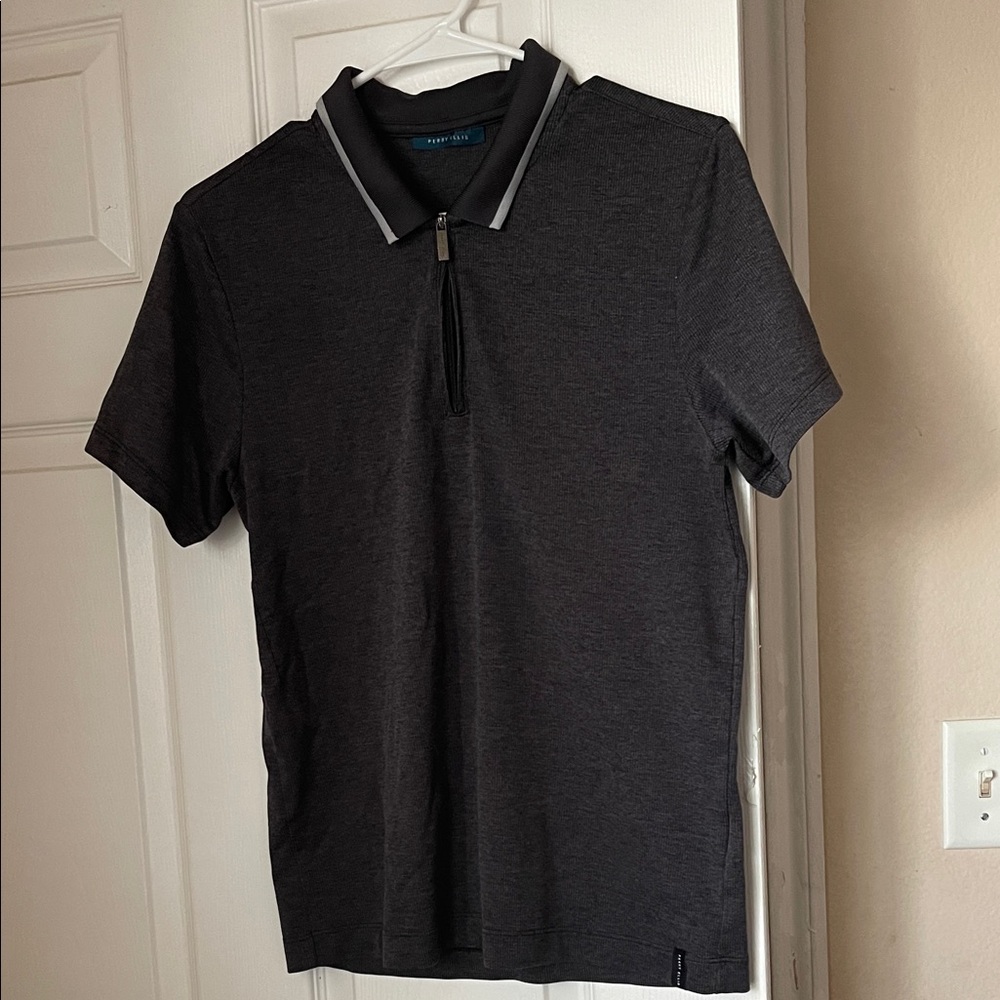 Men's Charcoal Grey Perry Ellis Polo Shirt